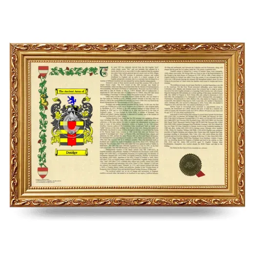 Doidge Armorial Landscape Framed - Gold