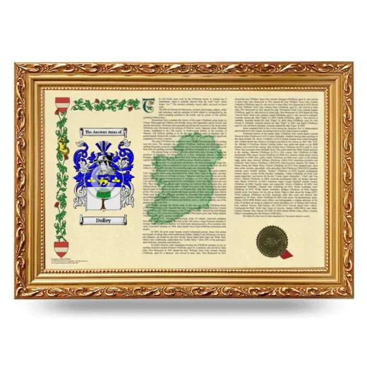 Dolley Armorial Landscape Framed - Gold