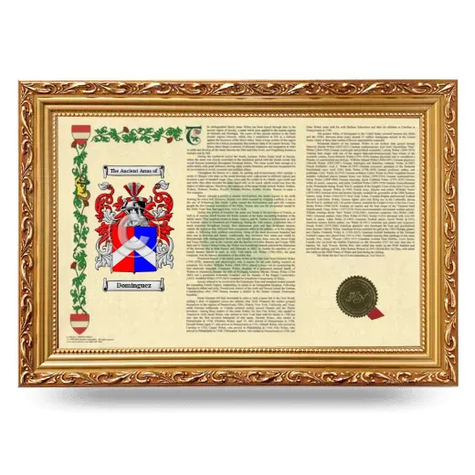 Dominguez Armorial Landscape Framed - Gold
