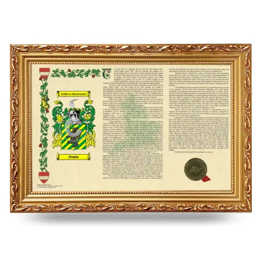 Donin Armorial Landscape Framed - Gold