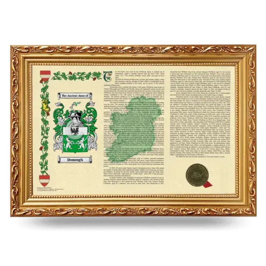 Donough Armorial Landscape Framed - Gold