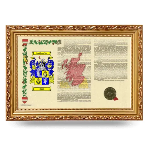 Dool Armorial Landscape Framed - Gold