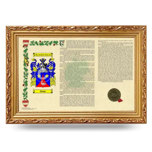 Doose Armorial Landscape Framed - Gold