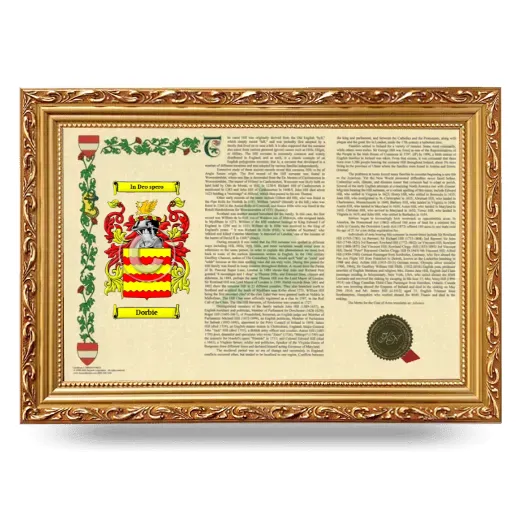 Dorbie Armorial Landscape Framed - Gold