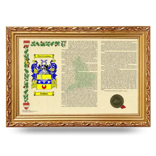 Dorkins Armorial Landscape Framed - Gold