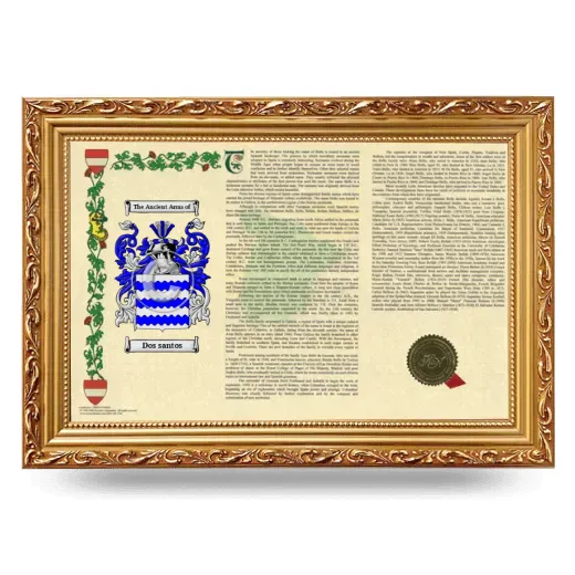 Dos santos Armorial Landscape Framed - Gold