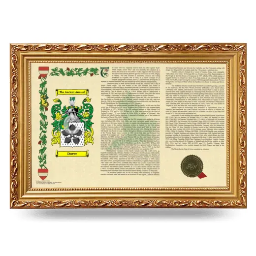 Dover Armorial Landscape Framed - Gold