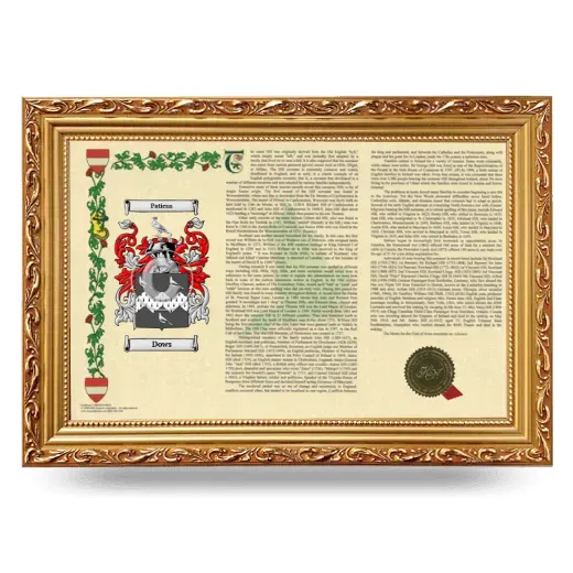 Dows Armorial Landscape Framed - Gold