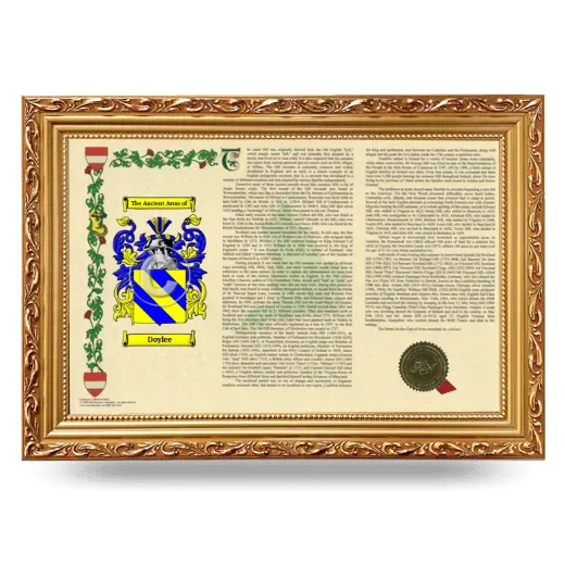 Doylee Armorial Landscape Framed - Gold