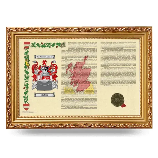 Dubbs Armorial Landscape Framed - Gold
