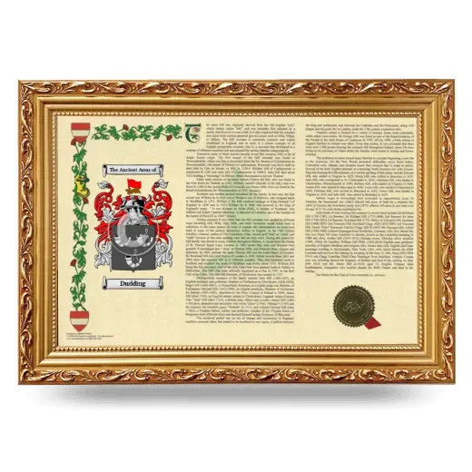 Dudding Armorial Landscape Framed - Gold