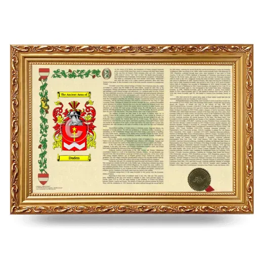 Duden Armorial Landscape Framed - Gold