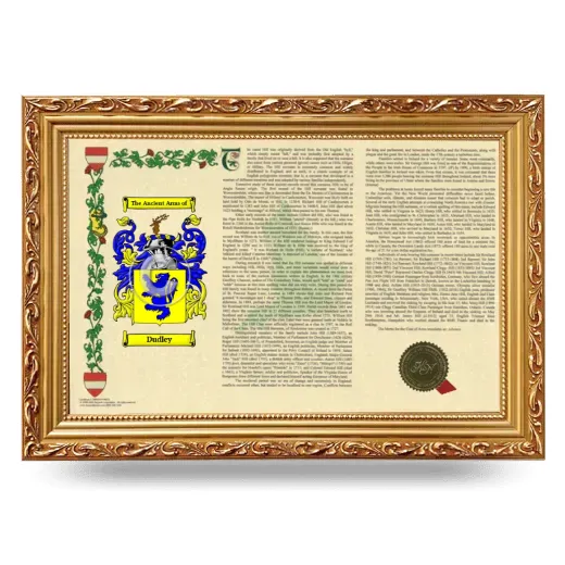 Dudley Armorial Landscape Framed - Gold