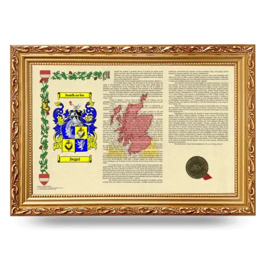 Dugul Armorial Landscape Framed - Gold