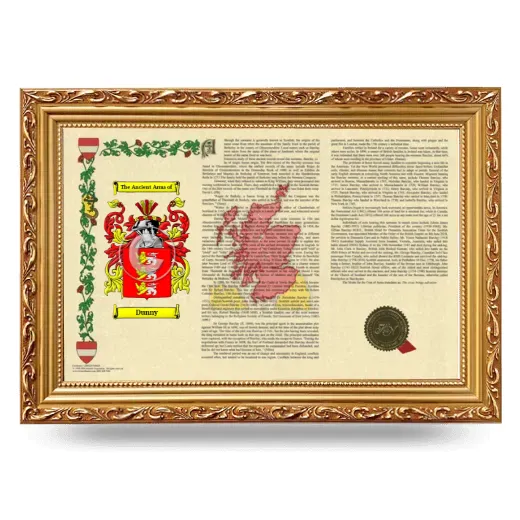 Dunny Armorial Landscape Framed - Gold
