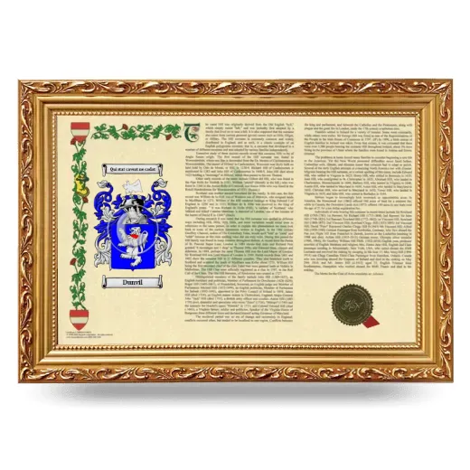Dunvil Armorial Landscape Framed - Gold