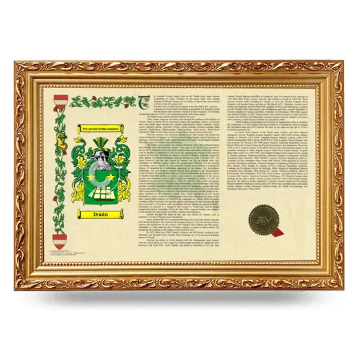 Durán Armorial Landscape Framed - Gold