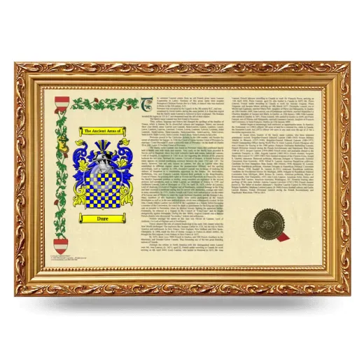 Dure Armorial Landscape Framed - Gold