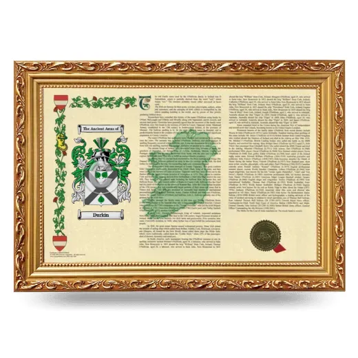 Durkin Armorial Landscape Framed - Gold