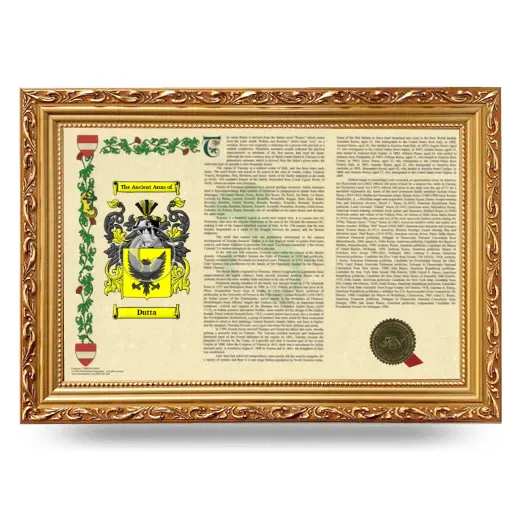 Dutta Armorial Landscape Framed - Gold