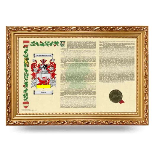 Dyck Armorial Landscape Framed - Gold