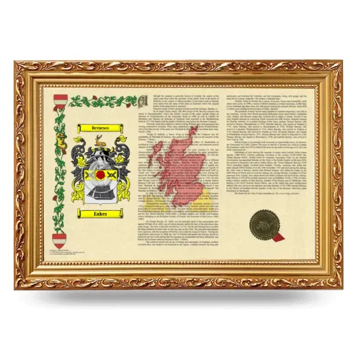 Eakes Armorial Landscape Framed - Gold