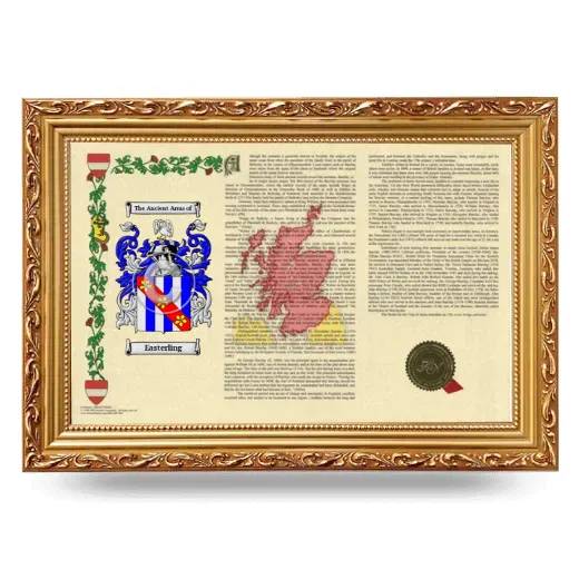 Easterling Armorial Landscape Framed - Gold