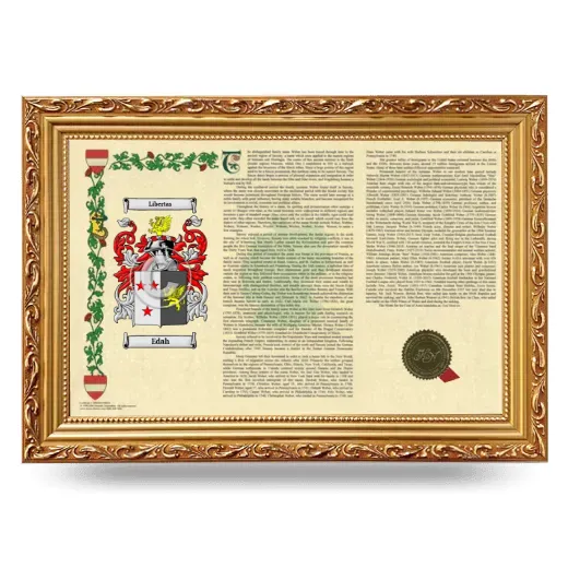 Edah Armorial Landscape Framed - Gold