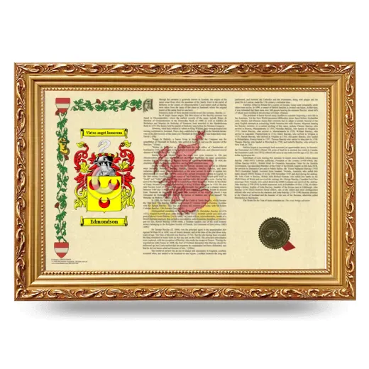 Edmondson Armorial Landscape Framed - Gold