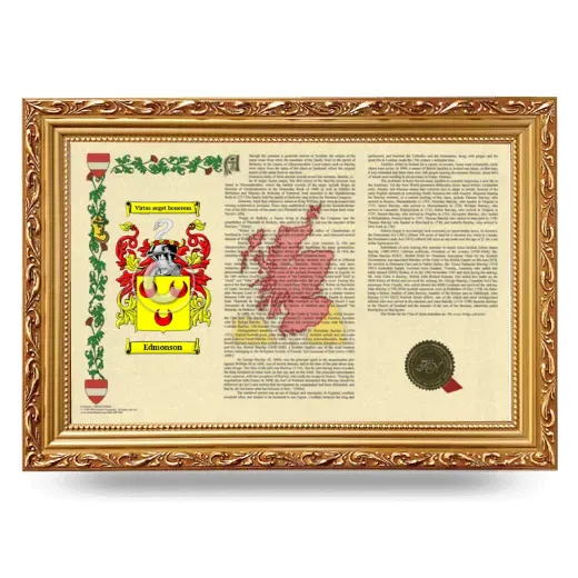 Edmonson Armorial Landscape Framed - Gold
