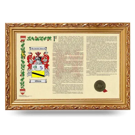Efferen Armorial Landscape Framed - Gold