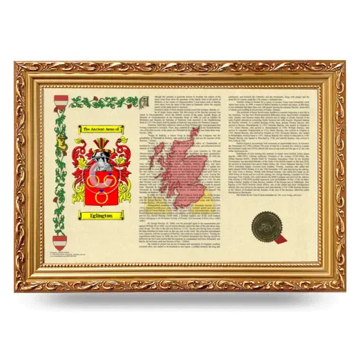 Eglington Armorial Landscape Framed - Gold