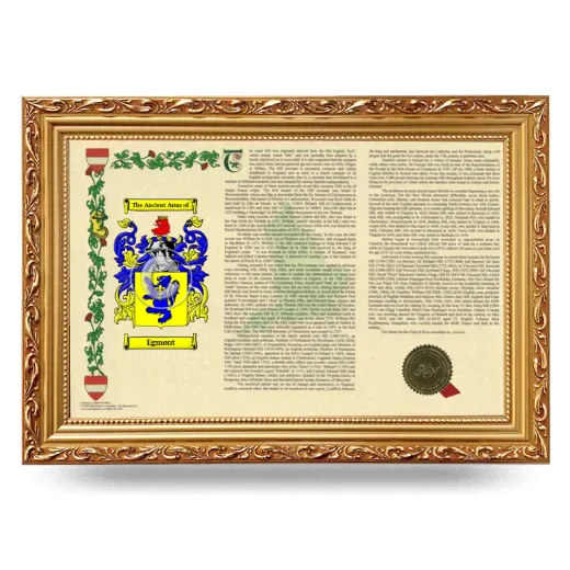 Egmont Armorial Landscape Framed - Gold
