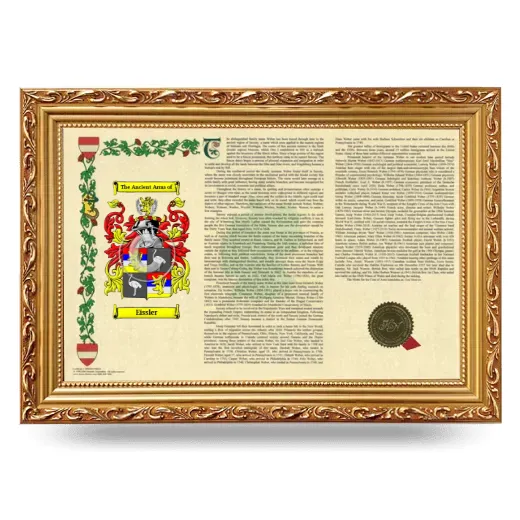 Eissler Armorial Landscape Framed - Gold