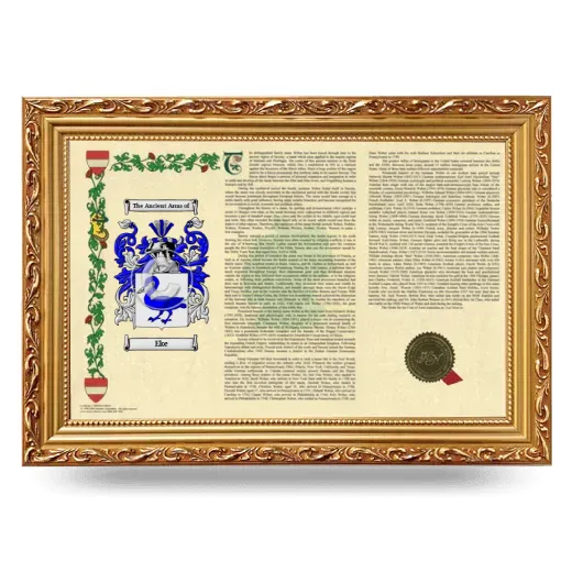Eke Armorial Landscape Framed - Gold