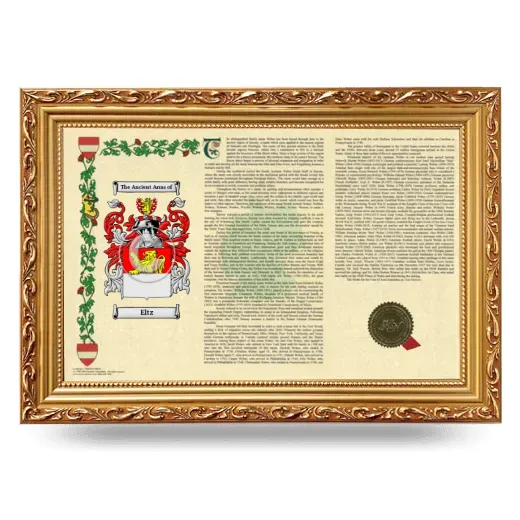 Eltz Armorial Landscape Framed - Gold