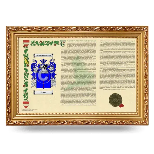 Ender Armorial Landscape Framed - Gold