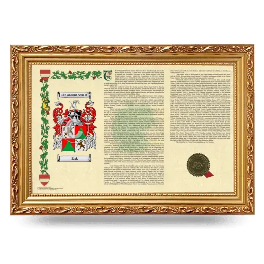 Enk Armorial Landscape Framed - Gold