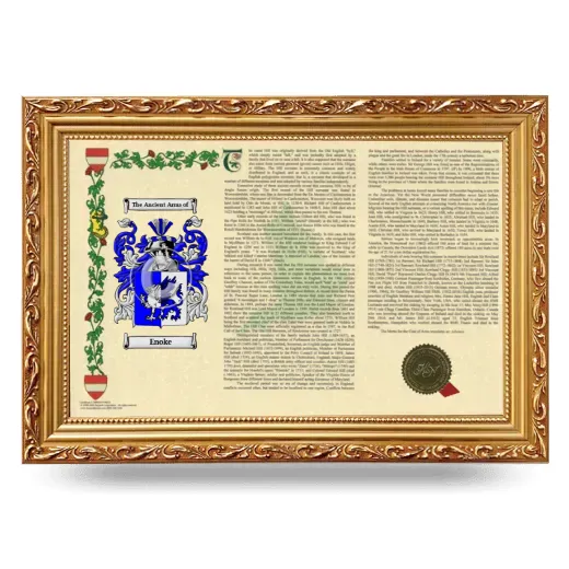 Enoke Armorial Landscape Framed - Gold