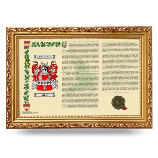 Eppes Armorial Landscape Framed - Gold