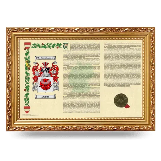 Erikson Armorial Landscape Framed - Gold