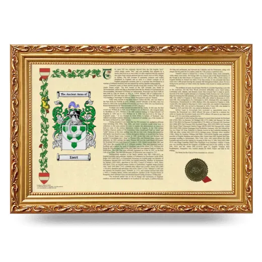 Esert Armorial Landscape Framed - Gold