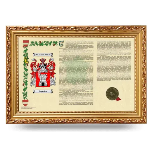 Esperies Armorial Landscape Framed - Gold