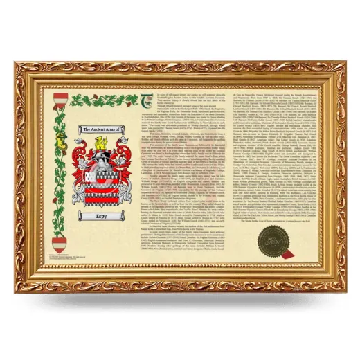 Espy Armorial Landscape Framed - Gold
