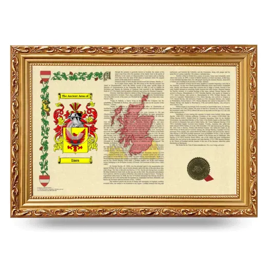 Eues Armorial Landscape Framed - Gold