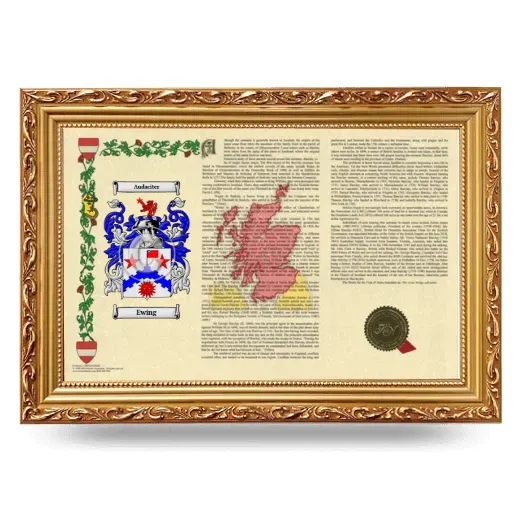 Ewing Armorial Landscape Framed - Gold