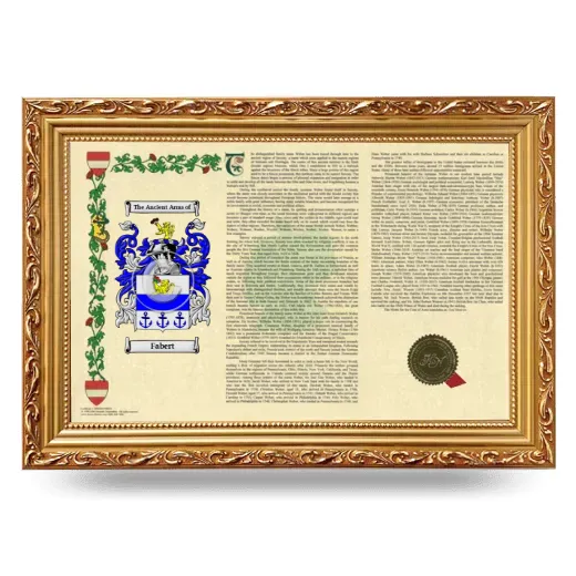 Fabert Armorial Landscape Framed - Gold