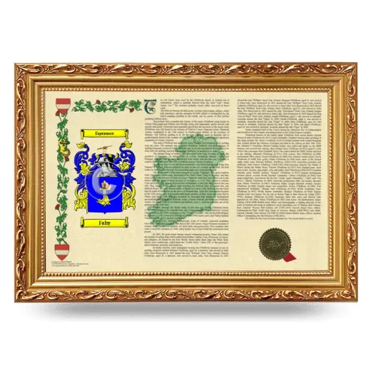 Fahy Armorial Landscape Framed - Gold