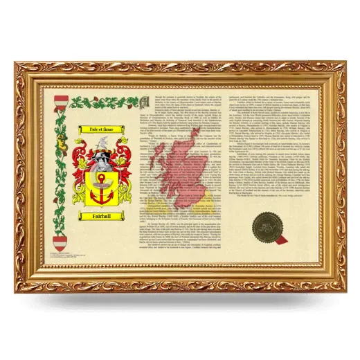 Fairhall Armorial Landscape Framed - Gold