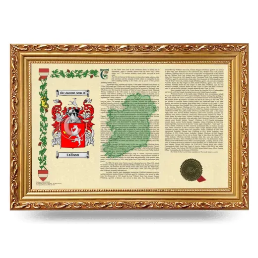Falloon Armorial Landscape Framed - Gold